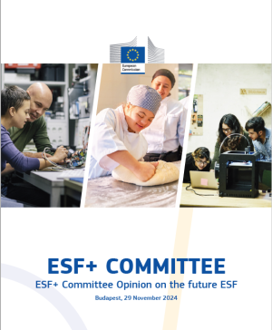 Cover page of the ESF+ committee opinion on the future ESF