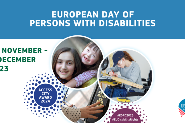 This illustration shows the main elements of the European day for persons with disabilities